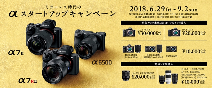 ミラーレス時代のαスタートアップキャンペーン