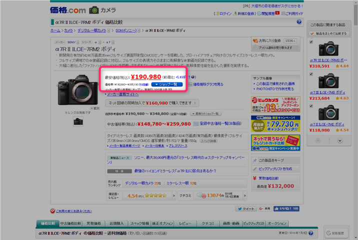 価格.comの最安値